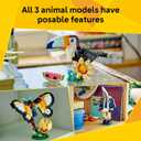 LEGO Creator 3 in 1 Wild Animals: Tropical Toucan Building Toy for Kids- Jungle Building Blocks & Learning Toy for Girls & Boys, Ages 7+ - Build 3 Animal Toys in 1 Set - Gift for Birthdays
