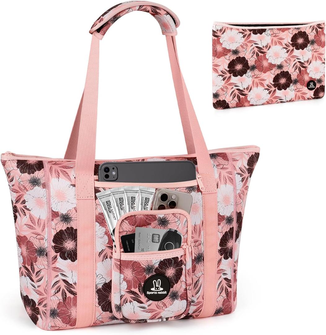 Sports rabbit Extra Large Neoprene Lunch Bag Tote for Women, Insulated