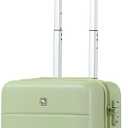 Hanke 16 Inch Underseat Carry On Luggage with Wheels Hard Shell Mini Small Suitcases Carry On Bag for Airline Approved TSA Luggage Lightweight Travel Suitcase(Bamboo Green)