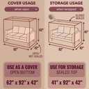 Wowfit Furniture Cover Dust-Proof Moving Bag for Sofa & Boxes Clear, Odorless Plastic 4mil Thick 92W x 42D x 62/41H Inches