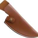 uxcell Knife Cover Sleeves, 9.1" x 2.8" PU Leather Knives Edge Guard Blade Protector Universal Knife Sheath for Home Kitchen, Brown