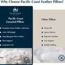 Pacific Coast Gusseted Bed Pillows for Side Sleepers and Back Sleepers, Goose Feather and Down Firm Pillows with 100% Cotton Shell, King Size Set of 2, Supportive Gusseted Pillows for Sleeping