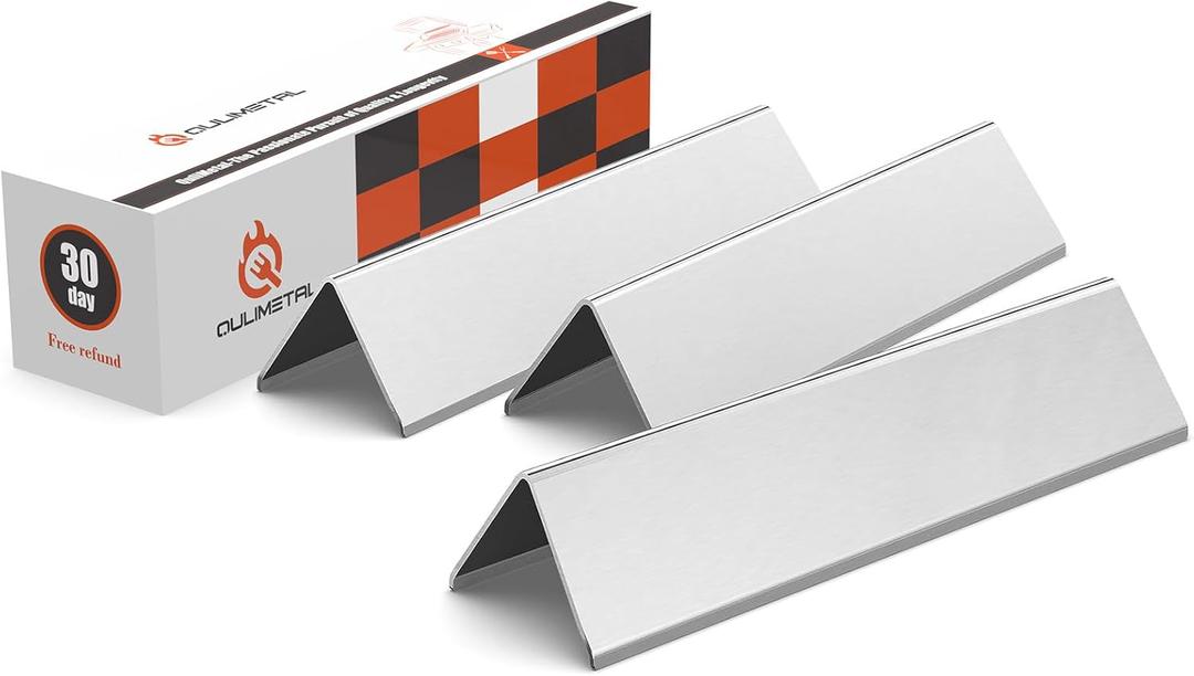 QuliMetal 15.3" Flavorizer Bars for Weber Spirit E210, E220, S210, S215, Spirit 200 & GS4 Spirit II E210, Spirit II E220 Gas Grills with Front Control, Stainless Flavorizer Bars for Weber 7635 67045