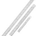 Mr. Pen- Stainless Steel Ruler, 3 pcs, 6", 12", 16", Imperial & Metric Measurements, Metric Metal Ruler Set, Metal Rulers (Silver)