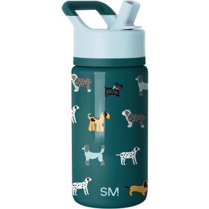 Simple Modern Kids Summit Water Bottle with Straw Lid | 14oz Stainless Steel Cup Insulated Tumbler for Toddlers, School | Dog Days