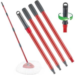 Spin Mop Handle Replacement Compatible with O Cedar Spin Mop and Bucket, 4-Section 29" to 56" Rotatable Mop Replace Handle, Mop Stick for Floor Cleaning (Mop Head & Base not Include)