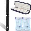 60 Unit Peptide Pen, Reusable V2 Injector Metal Pens with 2PCS 3ml Cartridges and Travel Case, Universal Compatibility, Daily Use (Black)