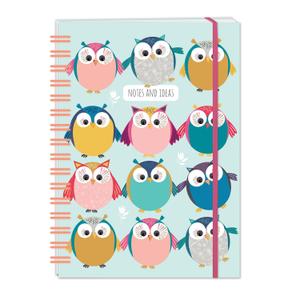 Little Owls Lined Notebook: Plastic Free Packaging