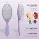 2 x NewSea Detangling Brush  Anti-Static, Flexible Bristles for Wet & Dry Hair, Eco-Friendly, Purple, for Straight & Wavy Hair