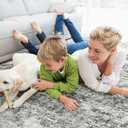 LOVORAL Area Rugs for Living Room: 9x12 Washable Neutral Abstract Rug for Bedroom Large Soft Modern Dining Room Rugs Indoor Floor Low Pile Carpet for Home Office Nursery - Grey