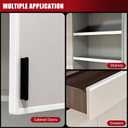 Cabinet Door Edge Protectors, 3/4" Self Adhesive Rubber Edge Guard, Protect Kitchen & Drawer Fronts, Edge Protectors for Drawers, Cabinets, Counter Tops, Desks and Shelves, White, 10Ft