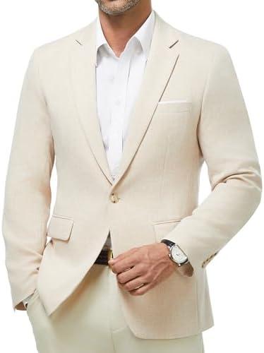 WULFUL Mens Casual Sport Coat Blazer Lightweight One Button Suit Jackets M