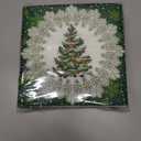 Christmas Paper Napkins Set 80 Pieces Green Christmas Tree 13in Paper Disposable Party Napkins, Vintage Dinner Napkins for Christmas Party, New Year Party 2025 Party Table Decorations