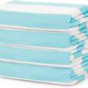 Touchat 4 Pack Cabana Stripe Beach Towel,30 by 60 Inches, Oversized Microfiber Towels Set for Pool,Super Absorbent Bath Towels for Bathroom,Kids and Adult,Blue