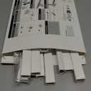 Delamu Cord Covers for Wires on Wall, 113.4in TV Cord Hider, Self-adhesive Cable Hider Cable Cover Raceway, Paintable Wire Hider Wire Covers for Cords, Hide Cords Wall Mounted Tv, W0.95H0.55in, White