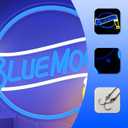 Moon Beer Neon Signs for Wall Decor Dimmable Blue Bar Light Sign for Man Cave Bedroom Shop Club Pub Bistro