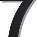 BetLight Modern Large House Numbers-12 Inch High Stainless Steel Floating Home Address Number for Outside/Black/Number 7