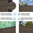 UPGRADE Privacy Screen Fence 6' x 50' Commercial 220GSM Fence Panel with Brass Grommets Heavy Duty Perfect for Outdoor Back Yard-Brown, Customizable