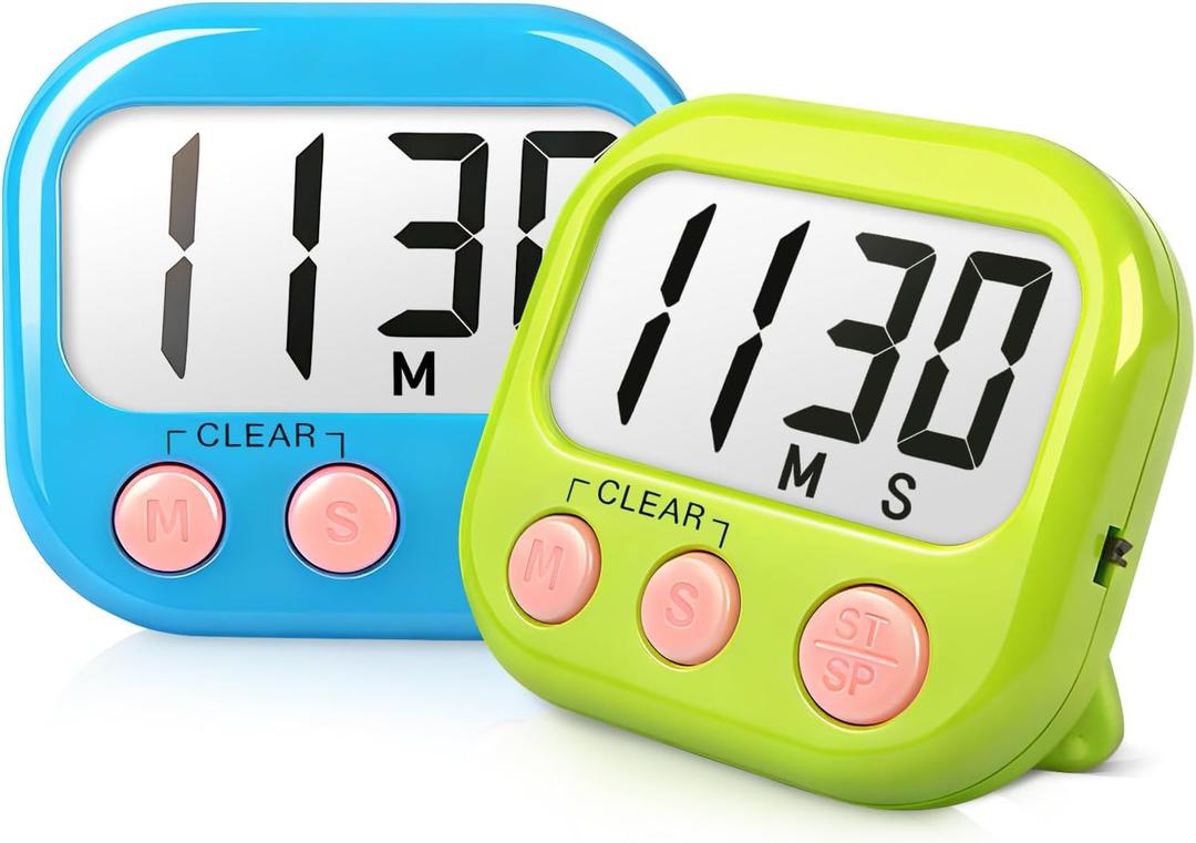 Classroom Timers for Teachers Kids Large Magnetic Digital Timer Teacher Supplies 2 Pack-Blue Green