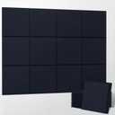 UMIACOUSTICS 12 PCS Acoustic Panels,11.8" x 11.8" x 0.35" Sound Proof Wall Panels, Sound Absorbing Panels and Cork Board for Office, Studio, Home Theater, Deep Blue