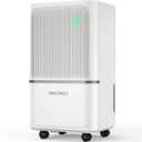 34 Pints Dehumidifier for Basement with Drain Hose Up to 2500 Sq.Ft, Compressor Dehumidifiers for Home, Bedroom, Bathroom, Large Room, 3 Modes, Intelligent Humidistat, Auto Shut-off, 24H Timer, White