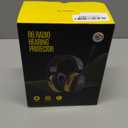 BJKing AM/FM Radio Headphones with Digital Display, 30dB AM FM Hearing Protection Safety Ear Muff, Ear Protection Headphone for Mowing, Landscaping, Shooting and Construction Black-Yellow