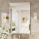 TokeShimi 24x36 Beveled Wall Mirror Decorative, Bathroom Vanity Mirrored with 1" Beveled Edge, Shatterproof Modern Frameless Mirror Bathroom Rectangle for Living Room, Entryway, Restroom