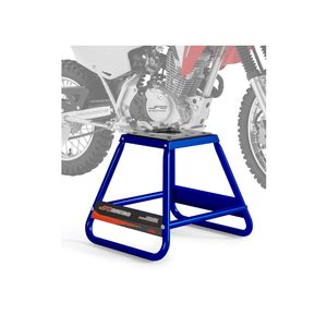 JFG RACING Dirt Bike Stand,Universal Detachable Powder Coated Anti Slip Off Road Steel MX Heavy Duty Dirtbike Maintenance Motorcycle Box Stand-Blue