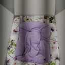 GFU Baby Car Seat Head Support for Newborn, 2 in 1 Infant Car Seat Head Body Support with Strap Pads, Soft Stroller Cushion Pillow Insert for Girls and Boys, Fits for Stroller, Swing, Purple Floral