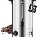 Commercial Coffee Urn, 50 Cup Coffee Maker, Hot Water Dispenser