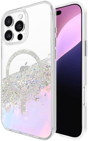 Case-Mate iPhone 16 Pro Max Case [Compatible with MagSafe] - Sparkly Holographic Phone Case with 12ft Drop Protection - Premium Magnetic Cover for iPhone 16 Pro Max - Karat Iridescent