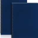 Yahenda 2 Pcs Spiral Notebook Bulk A5 Journal Lined 8.3'' x 5.5'' Writing Composition Paper Small Notepad Subject Notebook for Students Office Business Back to School Supplies (Deep Blue)