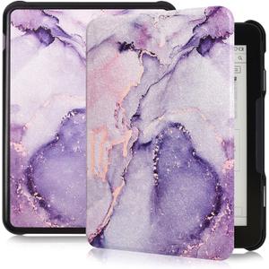 Caweet Case for Nook GlowLight 4 Plus 7.8" 2023 Release, Ultra Lightweight PU Leather Shell Cover with Magnetic Closure, Lilac Marble