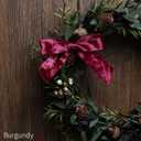 LaRibbons 12 Pack Burgundy Velvet Christmas Bows for Gift Wrapping, 4" x 3.74" Decorative Velvet Gift Bows with Twist Tie for Presents, Tree, Wreath & Holiday Decorations