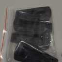 4 Pack Door Stoppers, Rubber for Bottom of Door, Rubber Door Stopper Wedge, Sturdy Stackable Door Stops for Floor (Black)