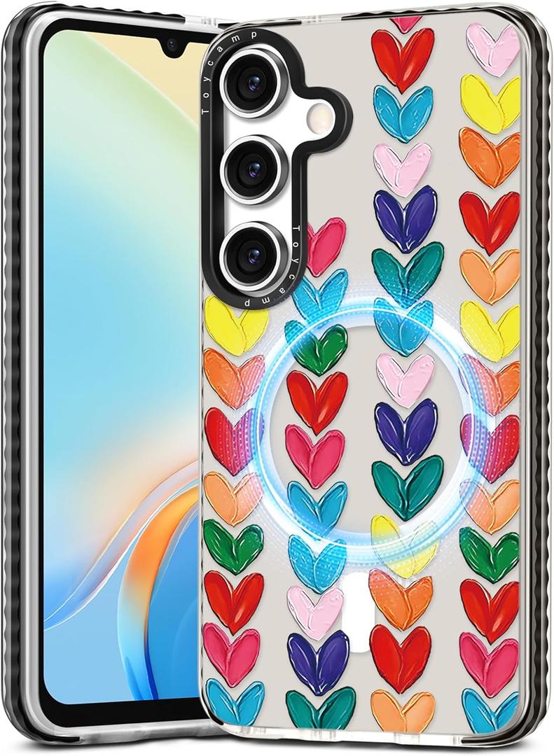 Toycamp for Samsung Galaxy A15 5G Phone Case - Compatible with MagSafe Women Girls Cute Phone Cover Magnetic with Shockproof Protective Girly Pretty Designer for Samsung A15 5G Cases, Heart