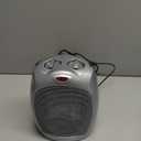 Amazon Basics Ceramic Space Heater, Portable Indoor Heating Solution, With Overheat and Tip-Over Protection, Thermostat, Non-Oscillating, 1500W, Fast Heating, 7.52"D x 6.34"W x 9.45"H, Silver