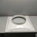 HVAC Premium 24" x 24" T-Bar Drop Ceiling Perforated Return Grill - Metal Back Casing - with 14" Collar