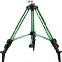 Sprinklers for Yard,Heavy-Duty Impact Sprinkler on Ground Plug Tripod Base, 360 Degree, 0-43 Feet Large Area Coverage Yard Sprinklers, Adjustable Height 16-37 Water Sprinkler for Lawn (Green)