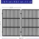 Leship 18.75" Grates for Weber Genesis II 300 Series Grills Genesis II E/S 310 315 325 330 335 Gas Grills, Cast Iron Grill Grates Replacement Parts for Weber 66095 66805 (18.75" x 13.25")