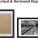10x14 Picture Frames Made of Solid Wood Display 8.5x11 with Mat or 9.5x13.5 without Mat Diamond Painting Frame Wall Hanging or TableTop(Black)