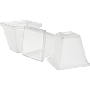 Aspen Creative 23662-64-3,Frosted Square Tapered Glass Shade For Lighting Fixture/Vanity Light/Wall Light/Pendent,Size:5-3/8"W x 5"H,Center Hole:1-5/8",Set of 3