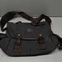 [Upgraded] Vintage Canvas Messenger Bag 13 15.6 17 inches Large Book Laptop Shoulder Bag Women Men New (Black, X-Large)