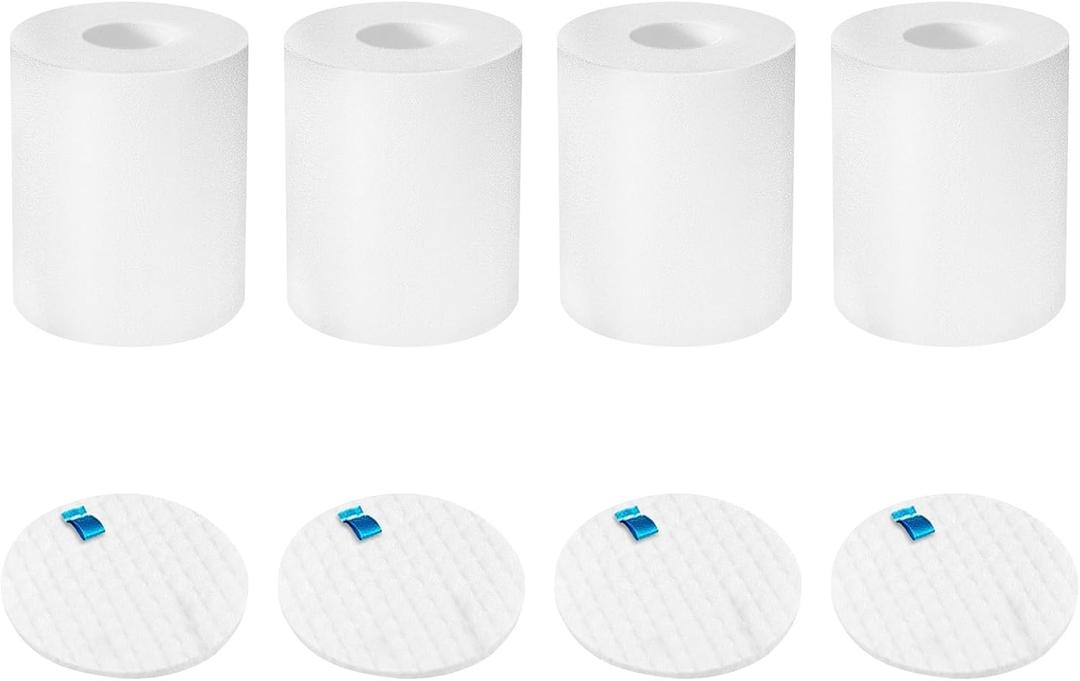 4 Foam and Felt Filters Replacement for Shark Rotator Professional Lift-Away NV500 NV501 NV502 NV503 NV505 NV510 NV520 NV552 ZU780 ZU782 ZU785 UV560, Part # XFF500 & XHF500