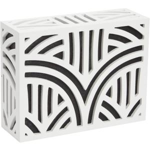 Okuna Outpost Wood Doorbell Chime Cover Box Only - Corinthian Style Pattern - Doorbell Cover Box Only - White (8 x 6 x 3 In)