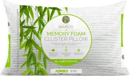 Essence of Bamboo Jumbo Pillow 20x28in Memory foam Cluster Pillow