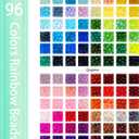 2500PCS 8mm Glass Beads Bracelet Making Kit, 96 Colors Crystal Beads for Jewelry Making, 4 Box Round Beads Suitable for Beginners