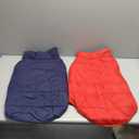 Syhood 2 Pieces Dog Jacket 2 Layers Fleece Lined Dog Jacket Warm Soft Windproof Small Pet Coat for Winter Cold Weather (3X-L,Navy,Red)