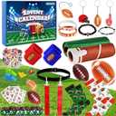 Football Advent Calendar 2025-24 Days Sports Countdown Calendar for Teens Boys Girls Rugby Sports Party Favors Gifts for Football Pans (Red Green Football)