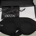 MZOO Luxury Sleep Eye Mask for Side Sleeper Men Women, Zero Eye Pressure 3D Sleeping Mask, Light Blocking Patented Design Night Blindfold, Soft Eye Shade Cover for Travel, Black